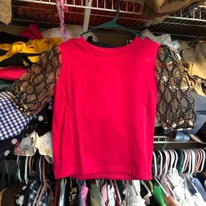 3pc 2 croptop 1 blouse xs